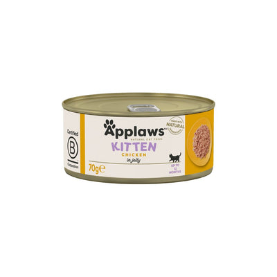 APPLAWS Conserva, Hrana Umeda pentru Pisoi, Junior, cu Piept de Pui, 100% Natural, 70g