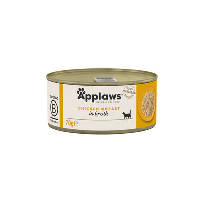 APPLAWS Conserva, Hrana Umeda pentru Pisici, Adult, cu Piept de Pui, 100% Natural, 70g / 156g