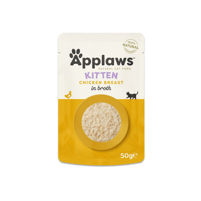 APPLAWS Plic, Hrana umeda pentru Pisoi, Junior, cu Piept de Pui, 100% Natural, 50g
