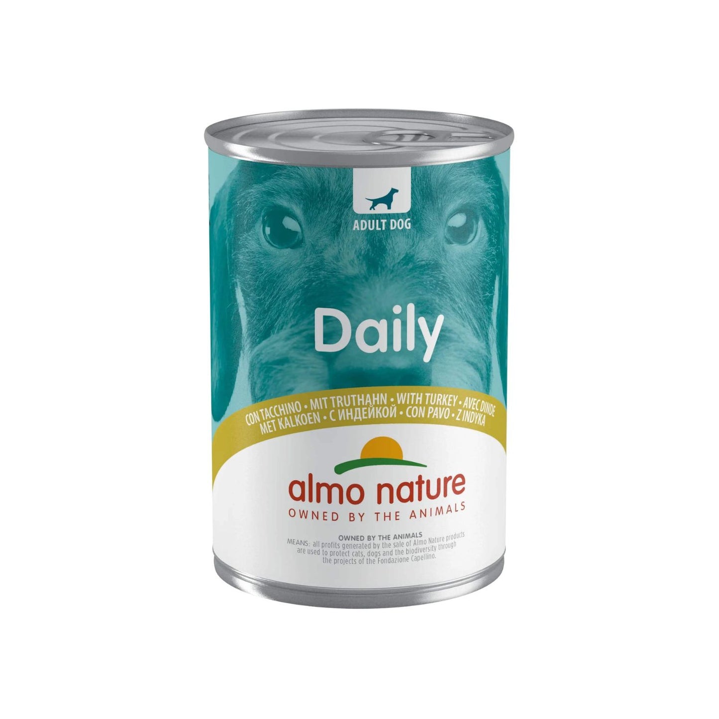 Almo Nature Daily, Hrana Umeda pentru Caini Adult, cu Curcan, 400g