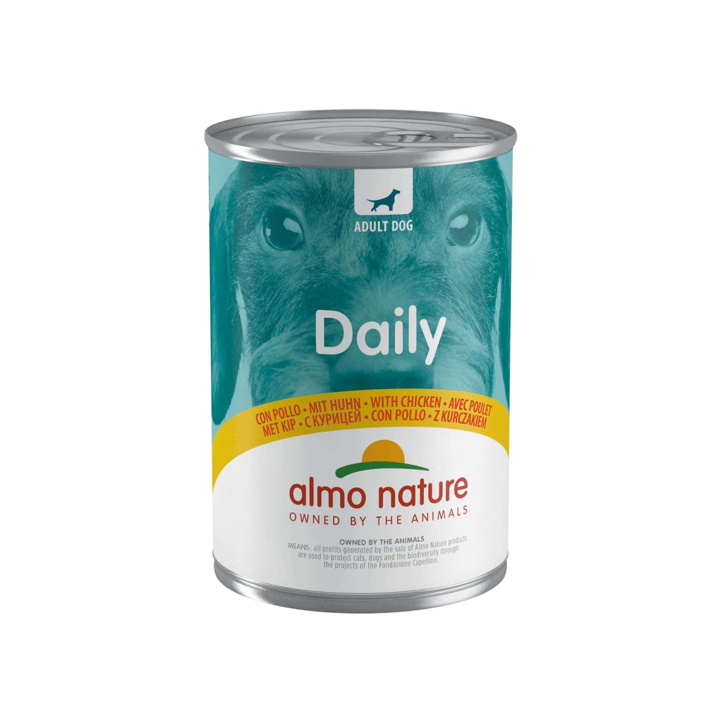 Almo Nature Daily, Hrana Umeda pentru Caini Adult, cu Pui, 400g