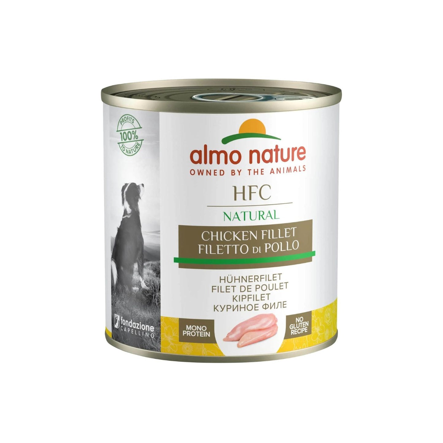 Almo Nature HFC, Hrana Umeda Complementara pentru Caini Adult, cu File de Pui, 280g