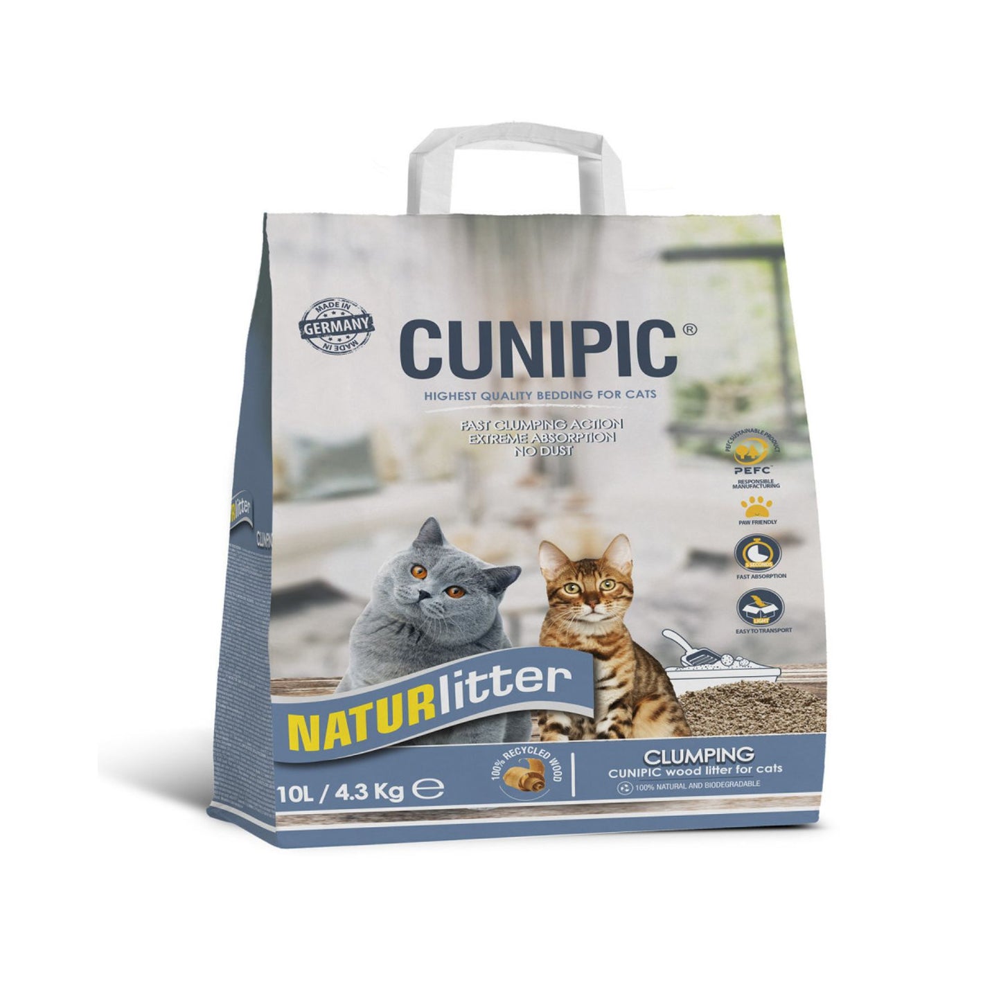 Asternut Vegetal Aglomerant Cunipic Naturlitter, 10L