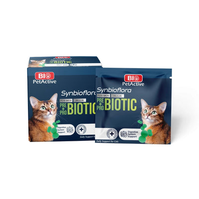 Bio PetActive Synbioflora Sachet, Supliment Pre si Probiotic pentru Pisici, Sanatate Digestiva, 30 buc