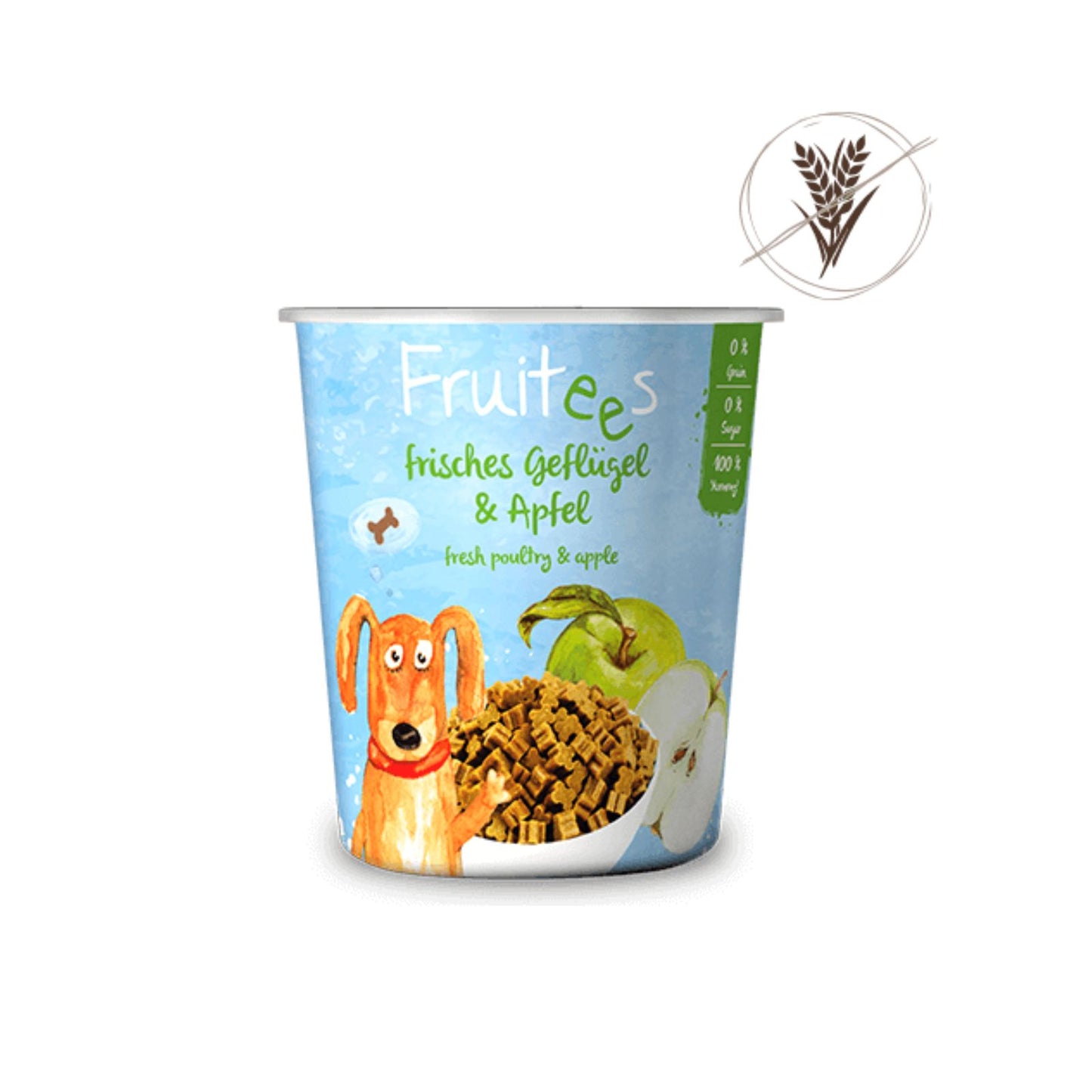 Bosch Fruitees Poultry & Apple, Recompense pentru Caini, Grain-Free cu Pui Proaspat si Mere, Semi-Umede, 200g