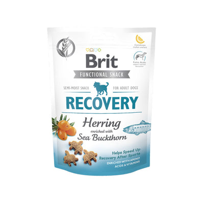 Brit Care Functional Snack Recovery, Recompense Semi-Umede Caini cu Hering, Fara Cereale, 150g