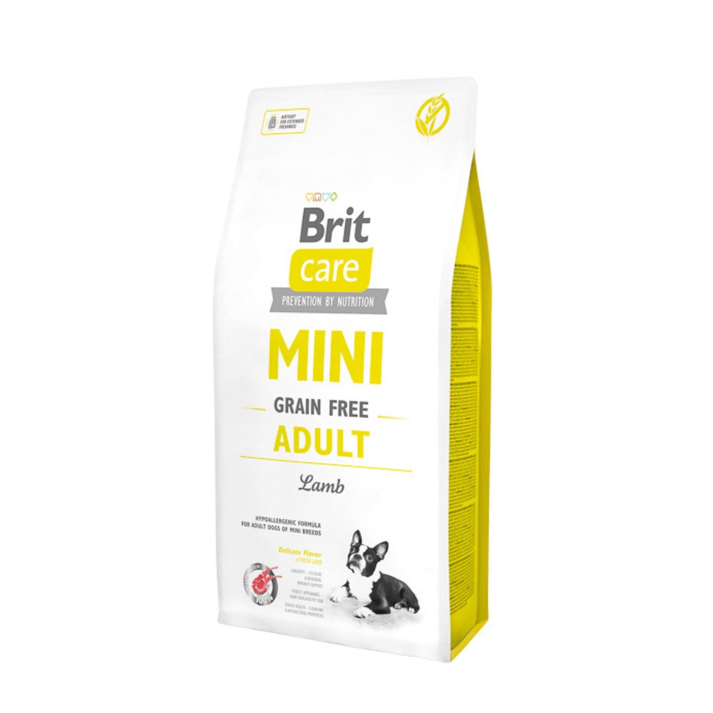 Brit Care Mini Adult Lamb, Hrana Uscata pentru Caini Adulti Rase Mici, cu Miel, Hipoalergenica, Fara Cereale, 400g / 2kg / 7kg