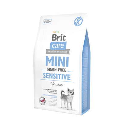 Brit Care Mini Sensitive, Hrana Uscata pentru Caini Rase Mici, cu Vanat, Hipoalergenica, Fara Cereale, 400g / 2kg / 7kg