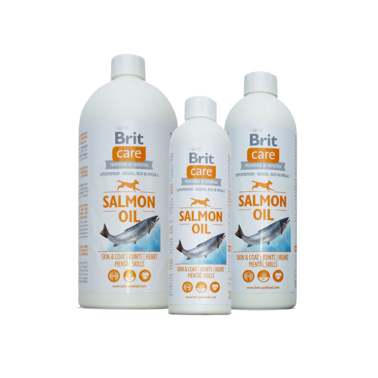 Brit Care Ulei de Somon, Supliment Alimentar pentru Caini si Pisici, Omega 3 si 6, 250ml / 500ml / 1L