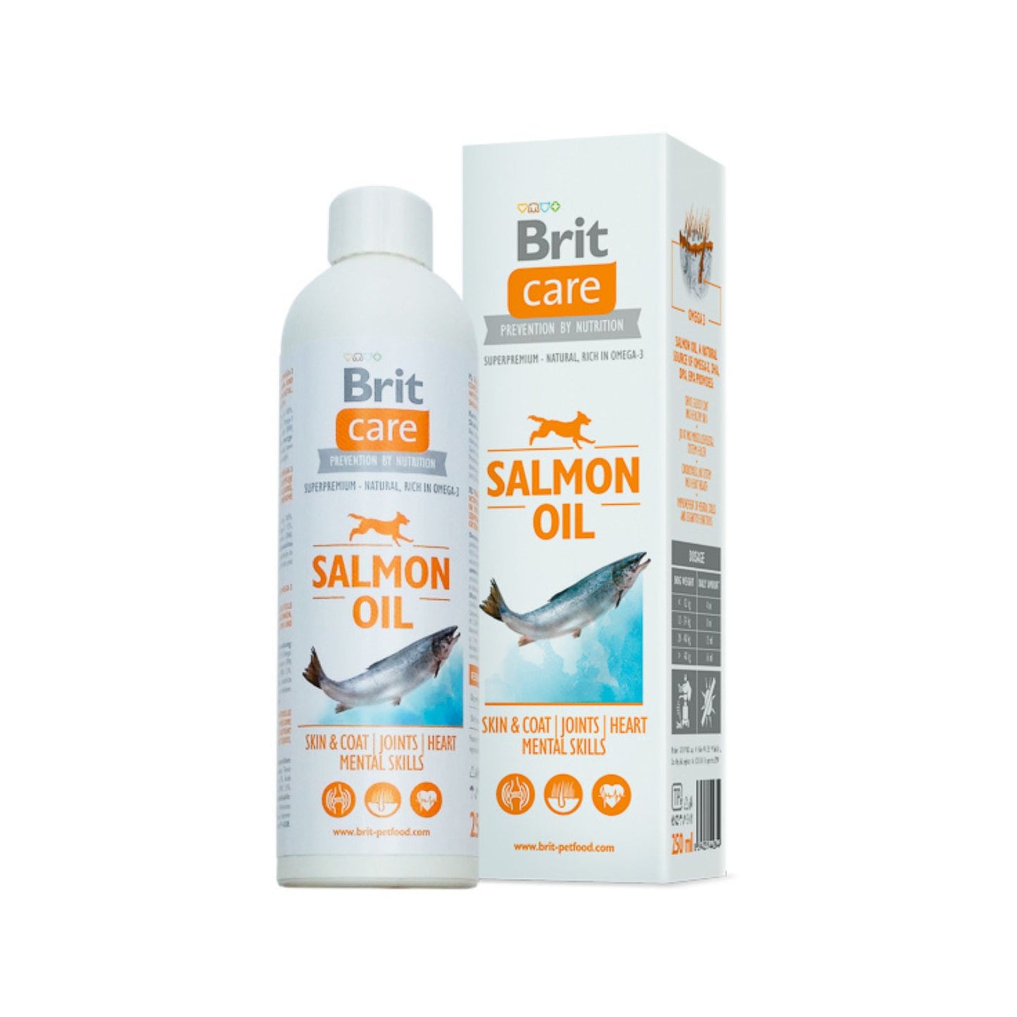 Brit Care Ulei de Somon, Supliment Alimentar pentru Caini si Pisici, Omega 3 si 6, 250ml / 500ml / 1L