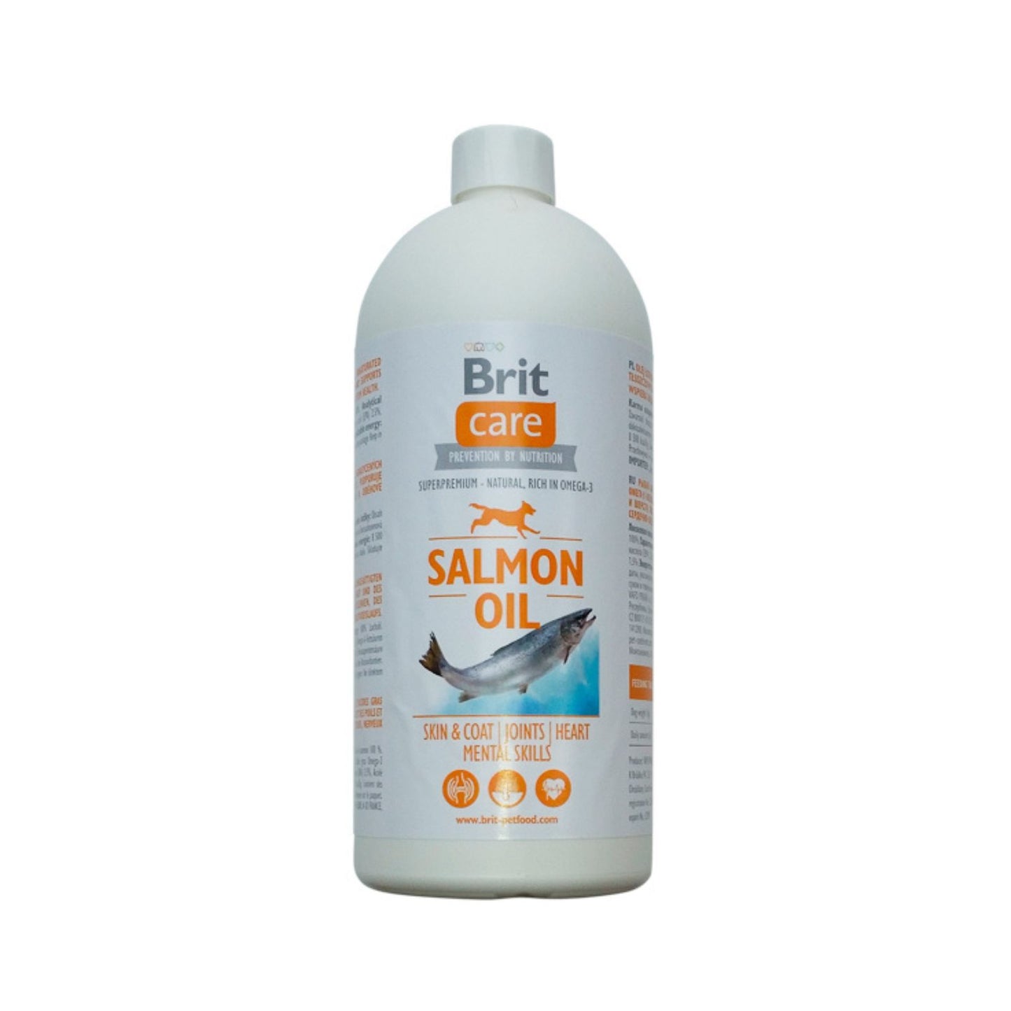 Brit Care Ulei de Somon, Supliment Alimentar pentru Caini si Pisici, Omega 3 si 6, 250ml / 500ml / 1L
