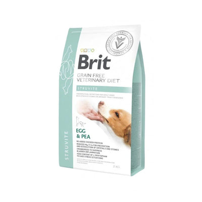 Brit Veterinary Diet Struvite, Hrana Uscata pentru Caini, Dizolvarea si Prevenirea Pietrelor Struvite, cu Oua si Mazare, 2kg / 12kg