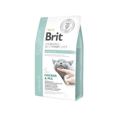 Brit Veterinary Diet Struvite, Hrana Uscata pentru Pisici, Reducerea recurentei struvitilor, cu Pui si Mazare, 400g / 2kg / 5kg