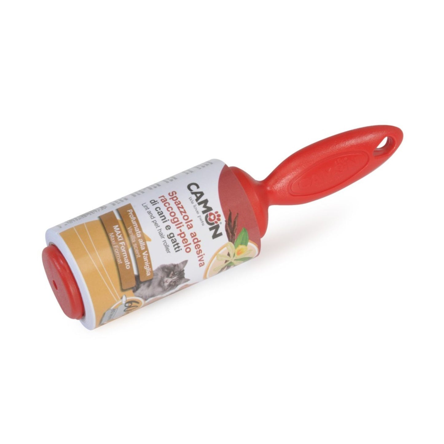 CAMON Rola Adeziva Maxi pentru Indepartarea Parului si Scamelor cu Parfum de Vanilie, 60 Foi, 11.5cm