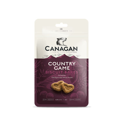 Canagan Biscuit Bakes Country Game, Recompense pentru Caini Coapte Manual, Grain-Free, cu Rata si Vanat, 150g