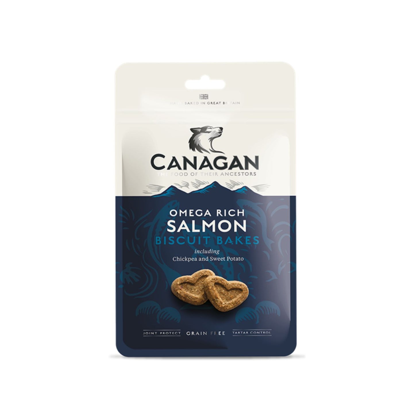 Canagan Biscuit Bakes Salmon, Recompense pentru Caini Coapte Manual, Grain-Free, cu Somon, 150g