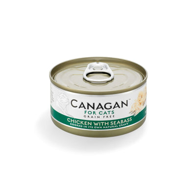 Canagan Chicken with Seabass Conserva, Hrana Umeda Ultra Premium pentru Pisici cu Pui si Biban de Mare, 75g
