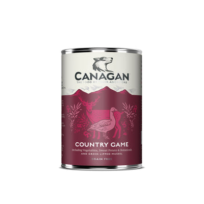 Canagan Country Game Wet Food, Hrana Umeda Ultra Premium pentru Caini cu Caprioara, Rata si Gasca, 400g