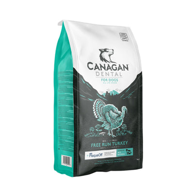 Canagan Dental Free Run Turkey, Hrana Ultra Premium pentru Caini pentru Igiena Dentară si Respirație Proaspătă cu Curcan, 6kg