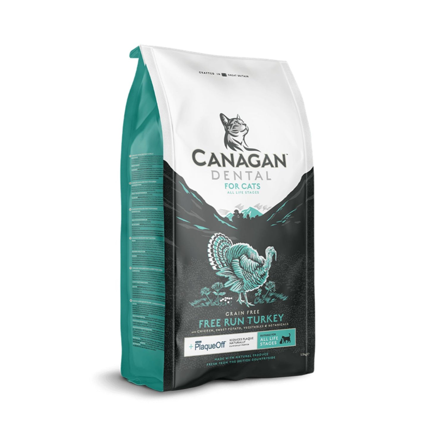Canagan Dental Free Run Turkey, Hrana Ultra Premium pentru Pisici pentru Igiena Dentara si Respiratie, 375g / 1.5kg / 4kg