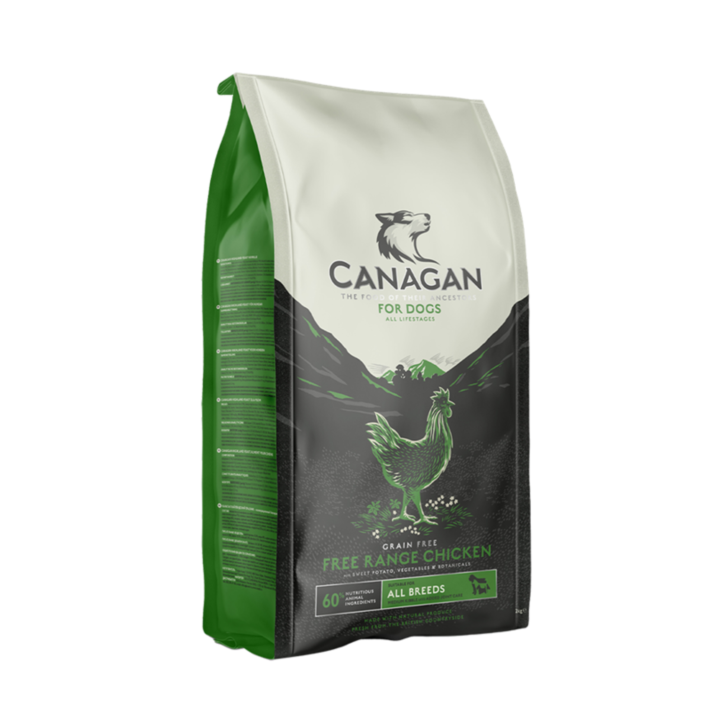 Canagan Free Range Chicken, Hrana Ultra Premium pentru Caini cu Pui Crescut in Aer Liber & Cartof Dulce 12kg / 2kg