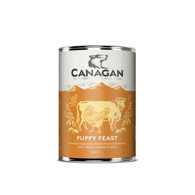Canagan Puppy Feast, Hrana Umeda Ultra Premium pentru Catei cu Pui si Vita, 400g