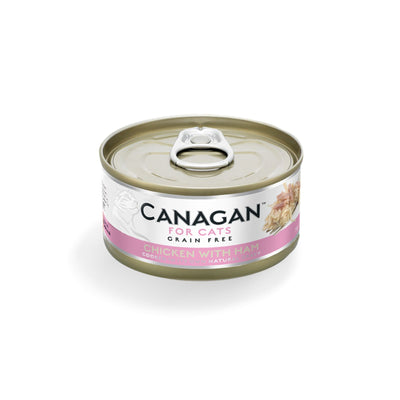 Canagan Chicken with Ham Conserva, Hrana Umeda Ultra Premium pentru Pisici cu Pui si Sunca, 75g