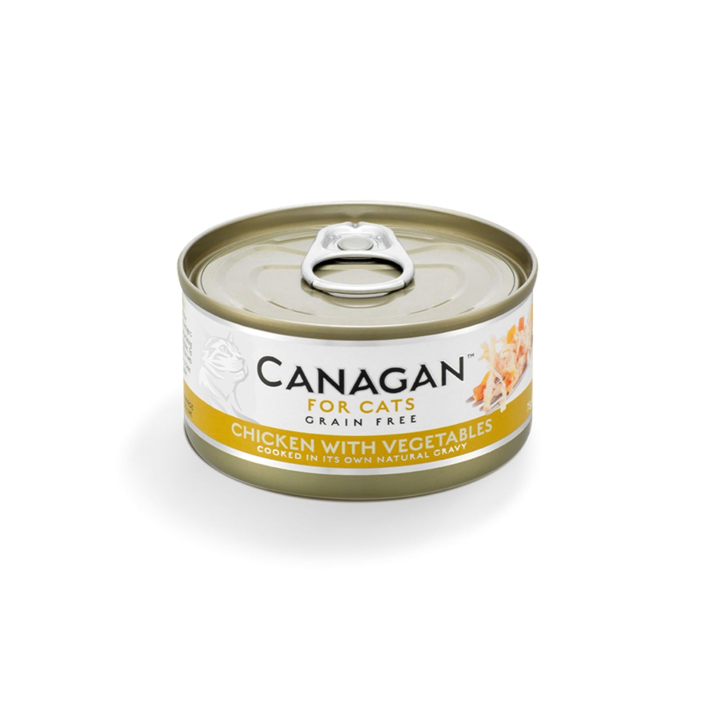Canagan Chicken with Vegetables Conserva, Hrana Umeda Ultra Premium pentru Pisici cu Pui si Legume, 75g