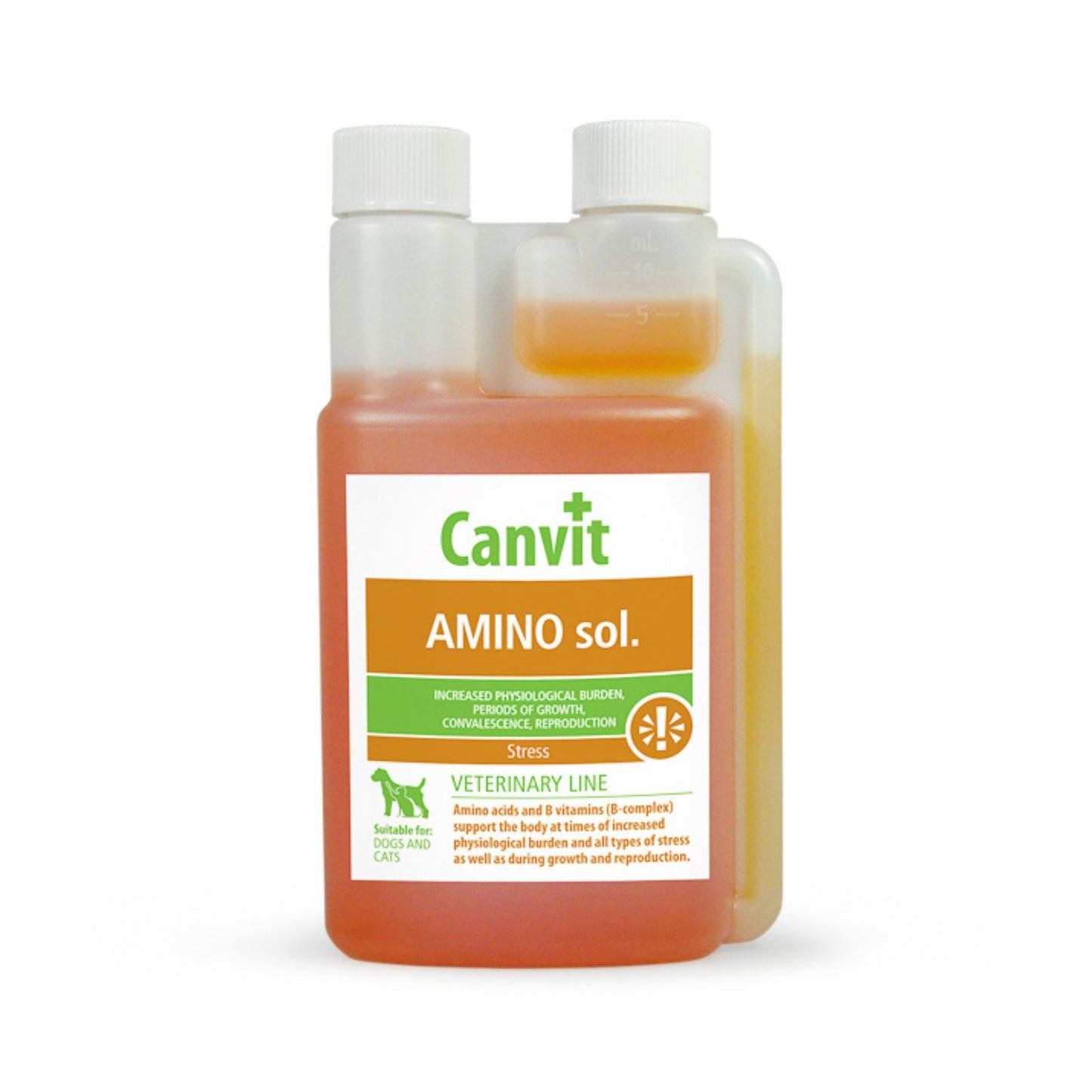 Canvit Amino Sol, Supliment Lichid Caini si Pisici cu Vitamine B, Aminoacizi si Glucoza, Recuperare si Stres