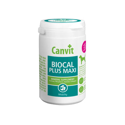 Canvit Biocal Plus MAXI - Calciu, Colagen si Fosfor pentru Caini Talie Mare (>25kg), 230g
