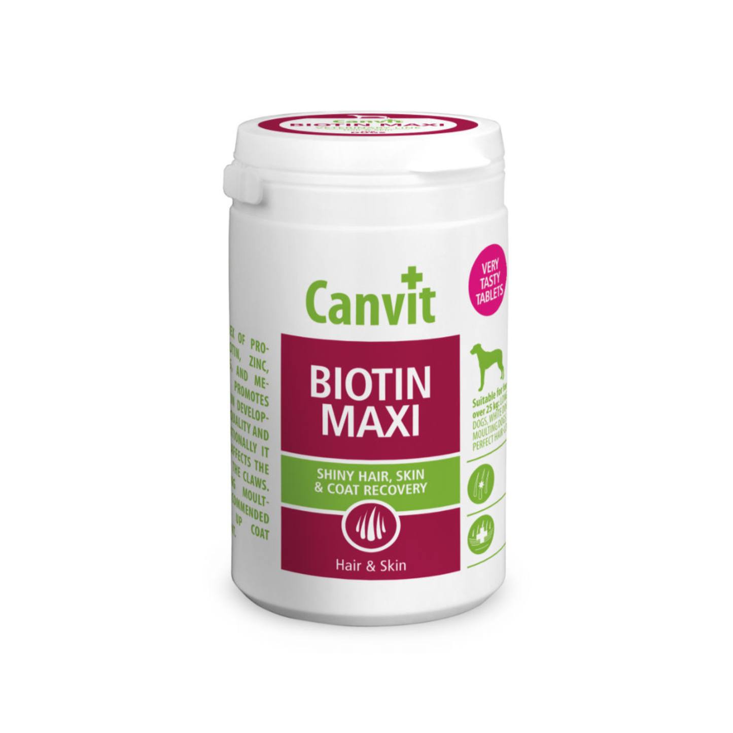 Canvit Biotin MAXI - Complex pentru Blana Stralucitoare si Piele Sanatoasa, pentru Caini Tale Mare (> 25 kg), 500g