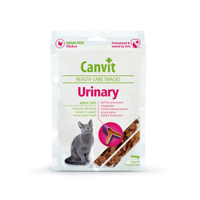 Canvit Health Care Snack Urinary, Recompense Functionale pentru Pisici cu Pui și Plante pentru Tract Urinar, Fara Cereale, 100g