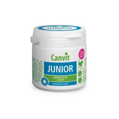 Canvit Junior - Vitamine, Probiotice si Omega-3 pentru Caini Junior Talie Mica / Medie (<25kg), 100g