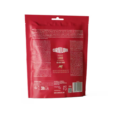 Carnilove Crunchy Snack, Recompense Crocante pentru Caini, cu Miel si Merisoare, Fara Cereale, 200g
