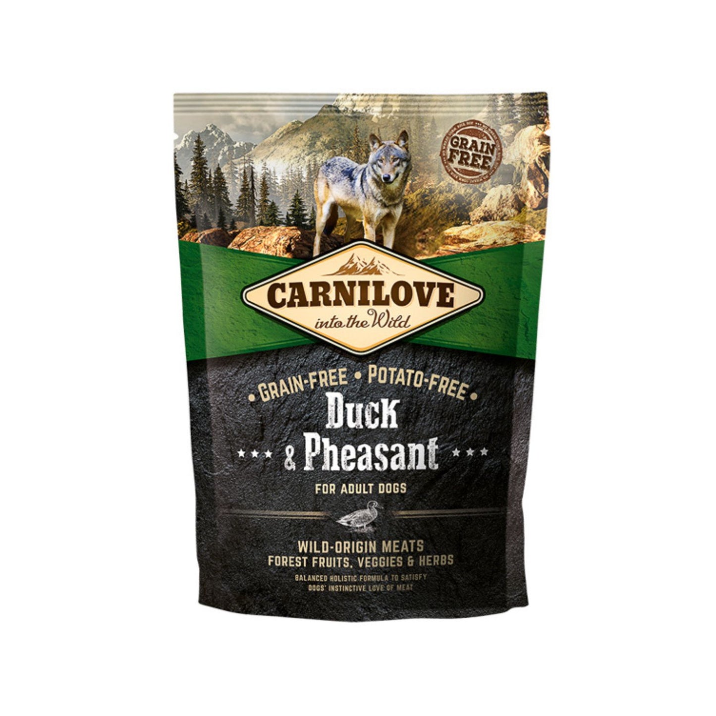 Carnilove Duck & Pheasant, Hrana Uscata pentru Caini Adult, cu Rata si Fazan, Fara Cereale, 1.5kg