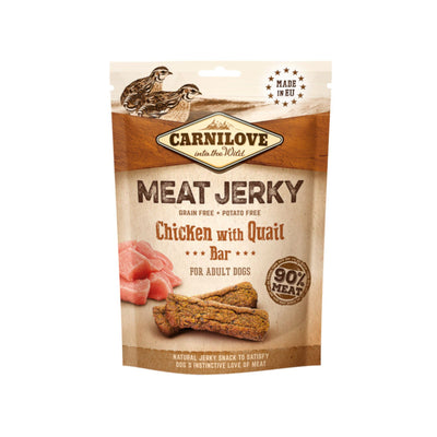 Carnilove Jerky Bar, Recompense pentru Caini, cu Pui si Prepelita, Fara Cereale, 100g