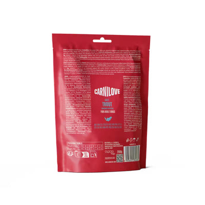 Carnilove Semi-Moist Snack, Recompense Semi-Umede pentru Caini cu Pastrav si Marar, Fara Cereale, 200g