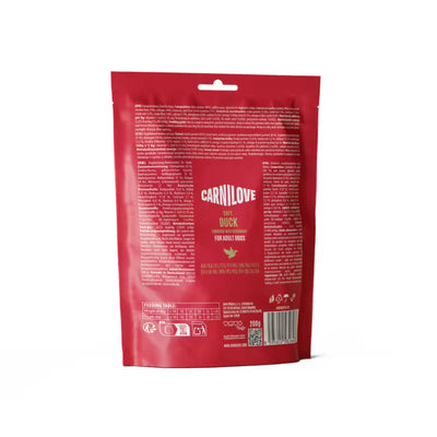 Carnilove Semi-Moist Snack, Recompense Semi-Umede pentru Caini cu Rata si Rozmarin, Fara Cereale, 200g