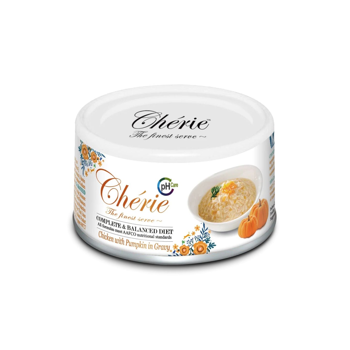 Cherie Adult Urinary Cat, Hrana Umeda pentru Pisici Adult, Pui in Sos de Dovleac, Sanatate Urinara, Fara Cereale, 80g