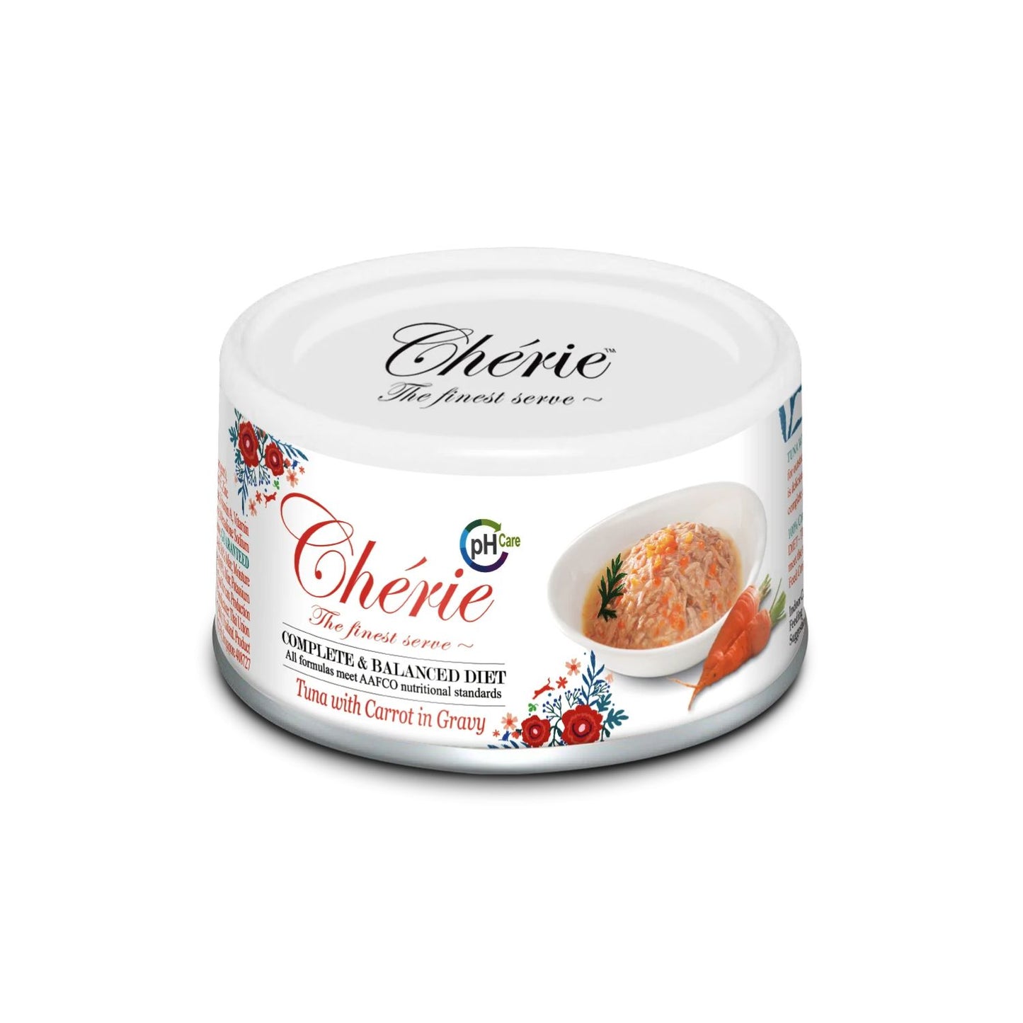 Cherie Adult Urinary Cat, Hrana Umeda pentru Pisici Adult, Ton cu Morcovi in Sos, Sanatate Urinara, Fara Cereale, 80g