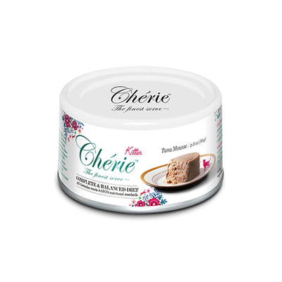 Cherie Kitten Cat, Hrana Umeda Mousse pentru Pisici Junior, cu Ton, Fara Cereale, 80g