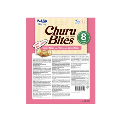 Churu Bites Recompense pentru Caini, cu Pui si Somon, Fara Cereale, 8 x 12g