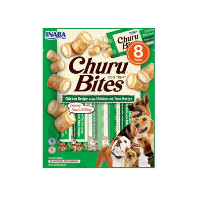 Churu Rolls Recompense pentru Caini, cu Pui si Ton, Fara Cereale, 8 x 12g