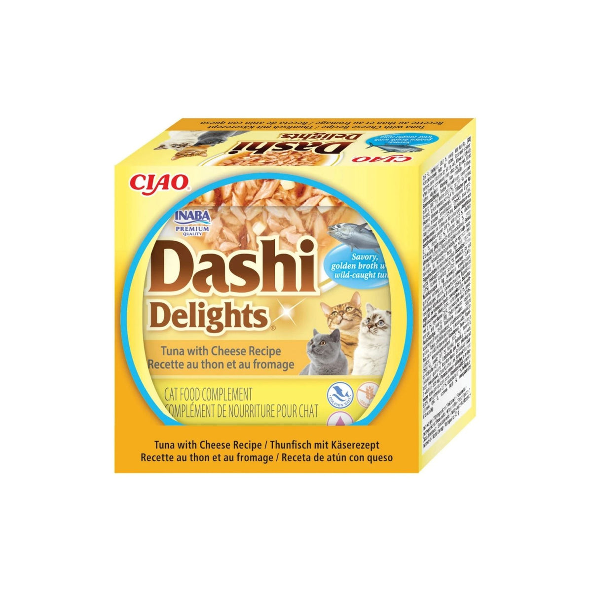 Ciao Dashi Delights Hrana Umeda Complementara pentru Pisici, cu Ton si Branza, 70g