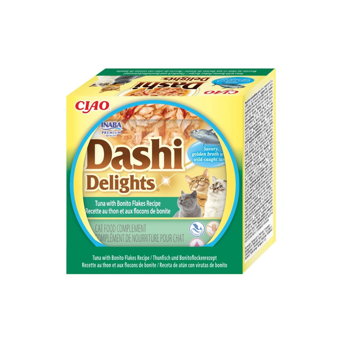 Ciao Dashi Delights Hrana Umeda Complementara pentru Pisici, cu Ton si Fulgi de Bonito, 70g