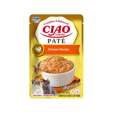 Ciao Entree Pate, Hrana Umeda Completa pentru Pisici, Reteta cu Pui 40g