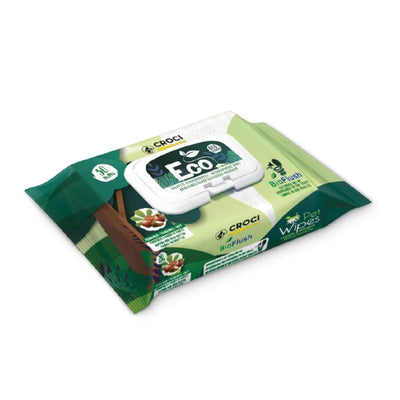 Croci Eco Pet Wipes, Servetele Umede Biodegradabile pentru Caini si Pisici, cu Migdale si Unt de Shea, 30 buc, 20 x 30 cm