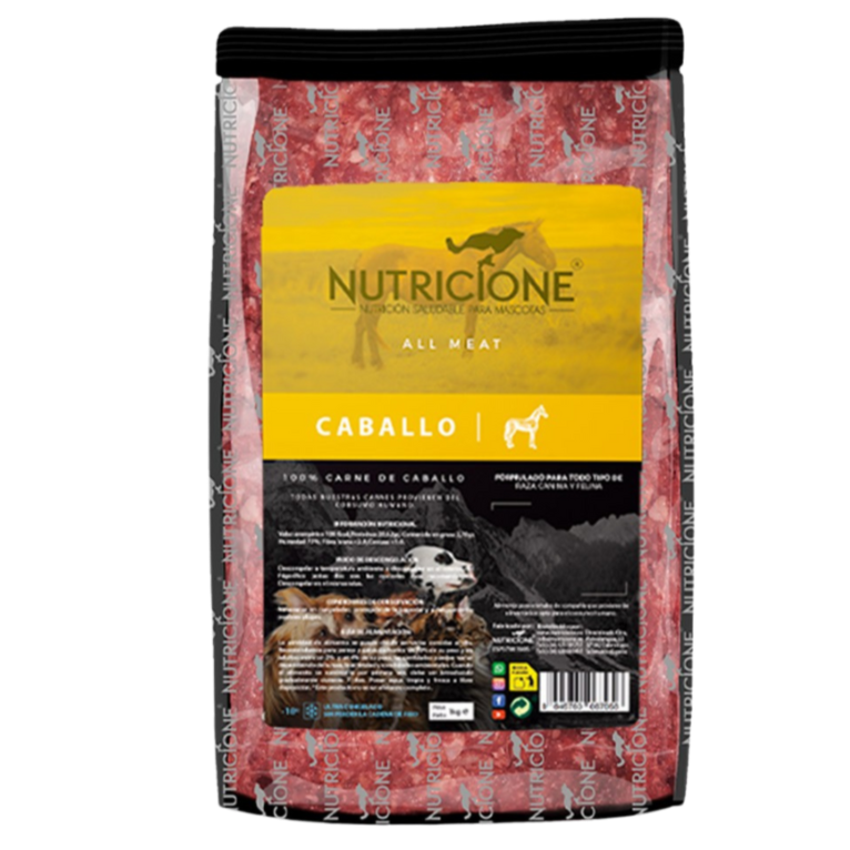 BARF 100% carne de cal pentru câini și pisici – Nutricione, 1 kg