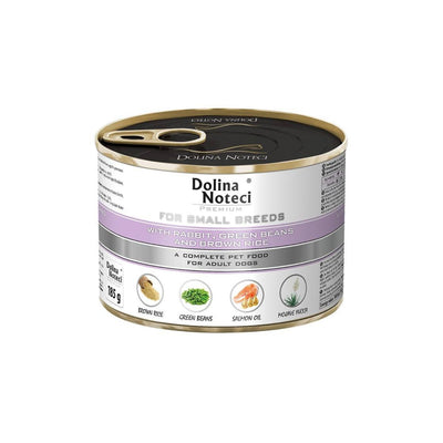 Dolina Noteci Premium Hrana Umeda pentru Caini Talie Mica cu Iepure, Fasole Verde si Orez Brun 185g
