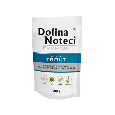 Dolina Noteci Premium, Hrana Umeda pentru Caini, cu Pastrav, Fara Cereale, 500g
